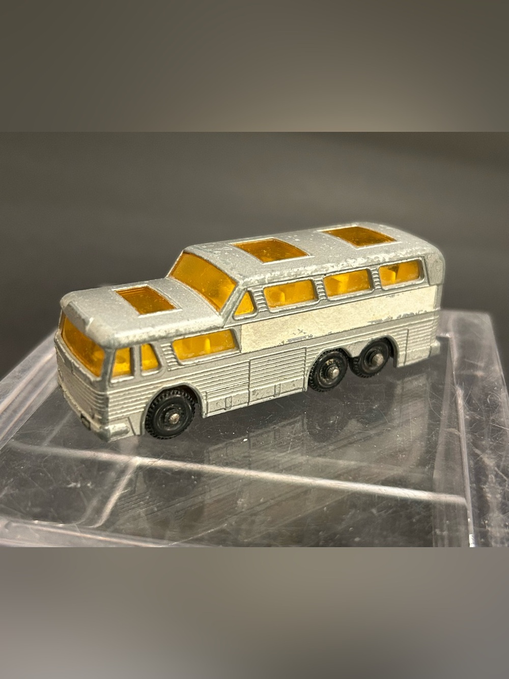 Vintage Matchbox Series No. 66 Greyhound Coach Die-Cast Bus